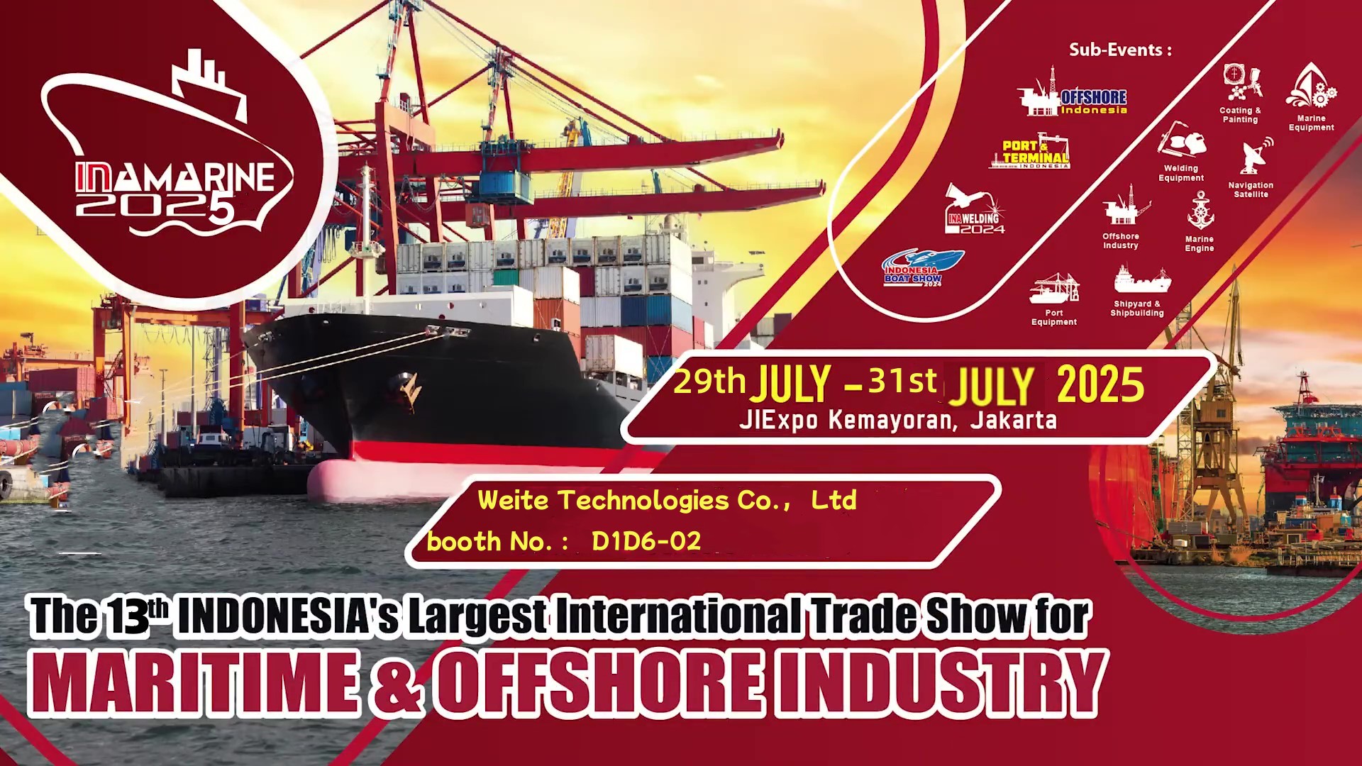 Yichang Weite asistirá a la Exposición Marítima y Naval de Indonesia 2025 (INAMARINE)