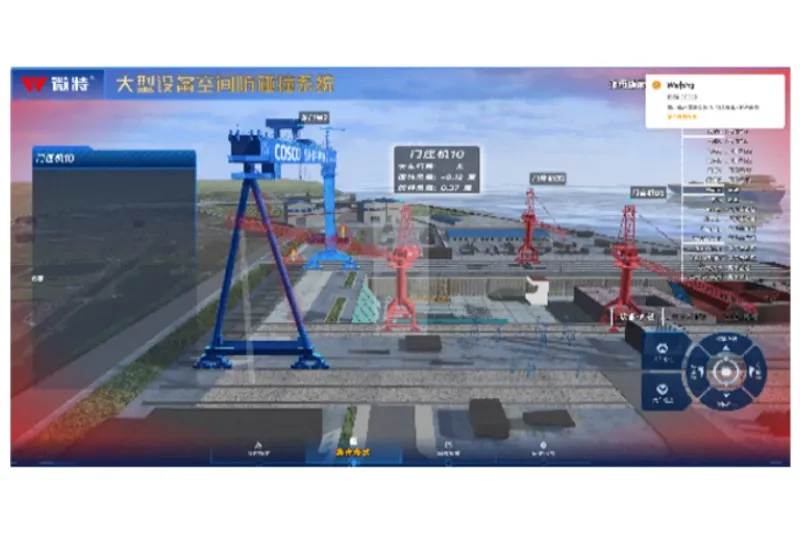 Sistema anticolisión para flotas de grúas y plataforma de control remoto digital inteligente